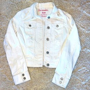 white Aeropostale jean jacket